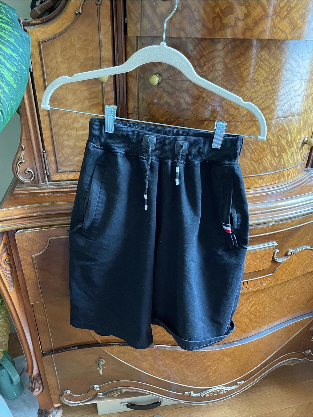 Men's Black Drawstring Shorts - Casual Athletic Fit